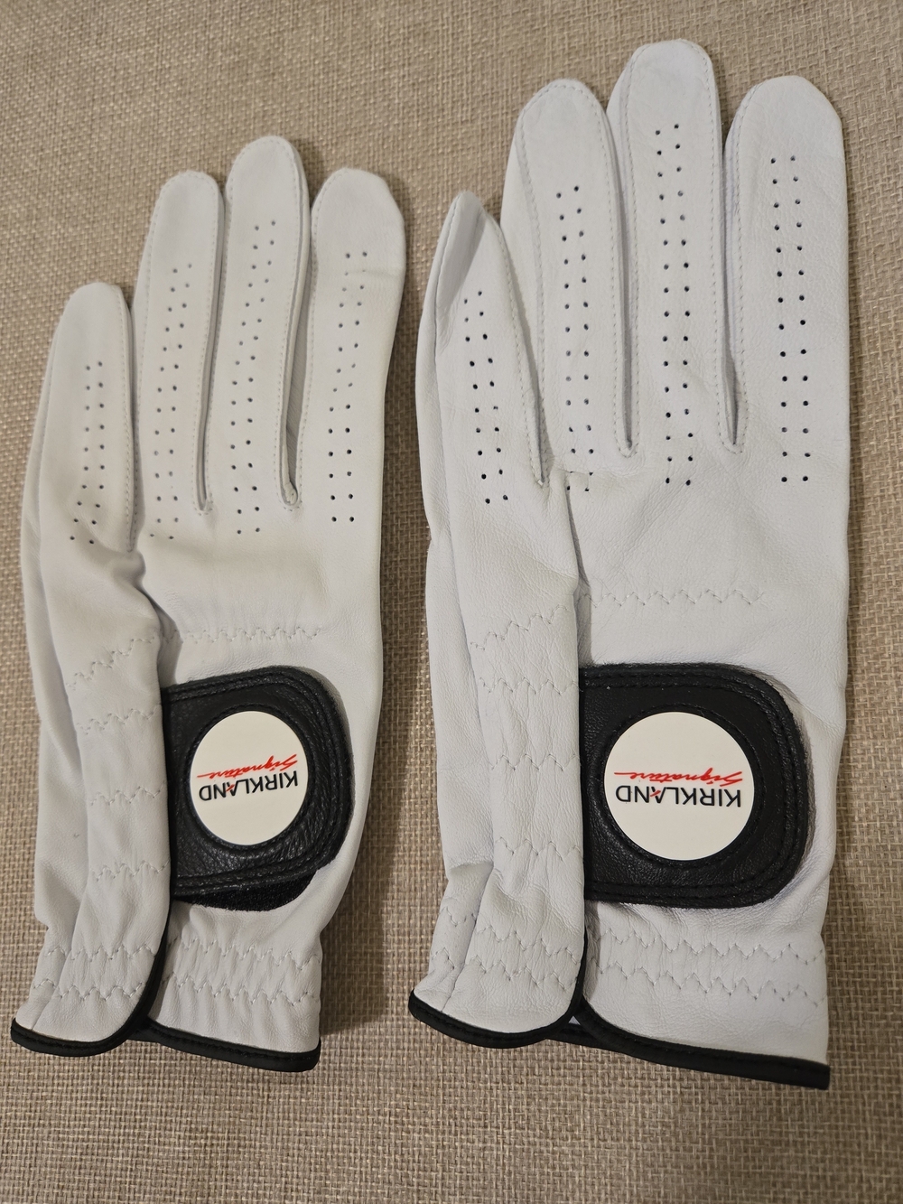 2 Kirkland Left Hand Sz Large Cabretta Sheepskin Soft Leather Golf Golfer Gloves